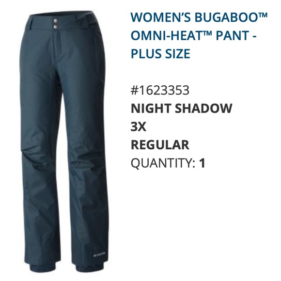 Women’s Bugaboo Omni-Heat Pant - Plus Size - Picture 1 of 1
